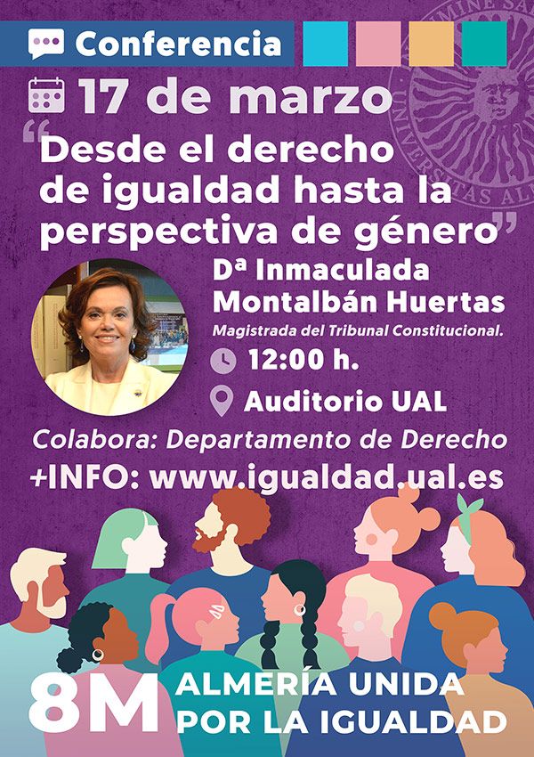 ALMERÍA UNIDA por la Igualdad. Conferencia Inmaculada Montalbán Huertas. 17 de marzo 2022