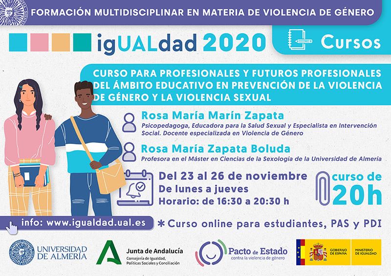 CURSO: Curso para profesionales y futuros profesionales del ámbito educativo en prevención de la violencia de género y la violencia sexual