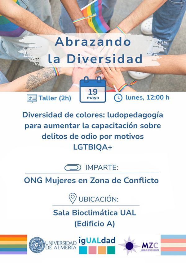 igUAldad. Abrazando la Diversidad. Taller: Diversidad de colores: ludopedagogía para la capacitación sobre delitos de odio LGTBIQA+ 19 de mayo de 2025