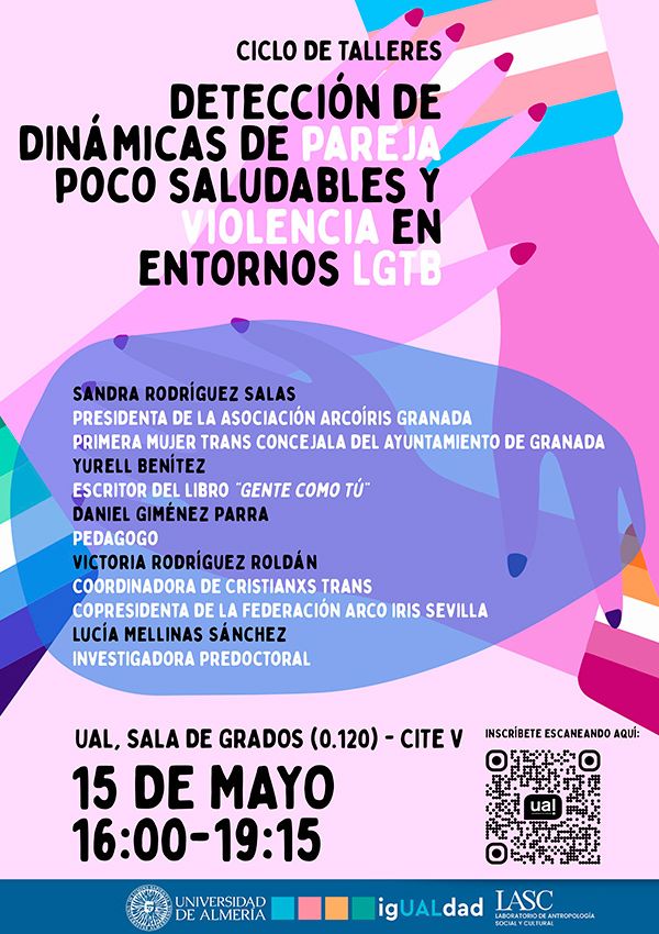 igUALdad Abrazando la Diversidad. Ciclo de Talleres: Detección de dinámicas de pareja poco saludables y violencia en entornos LGTB. 15 de mayo de 2026