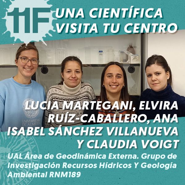 UAL 11F Una Científica Visita tu Centro: Lucia Martegani, Elvira Ruíz-Caballero, Ana Isabel Sanchez Villanueva, Claudia Voigt